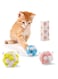 Cat Balls with Bell, 3 Pack Cats Toy Colorful Soft Balls Built-in Bell for Kitty, Chewing Toys Interactive Cat Toys for Indoor Cats and Kittens Playing