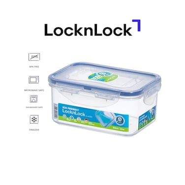 LocknLock 600ml  Rectangular  Airtight Food Storage  - BPA-Free, Microwave, Freezer, and Dishwasher Safe