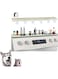 Magnetic Silicone Stove Shelf - Easy Install Over The Stove Organizer for Kitchen Spices, Non-Slip Design, White