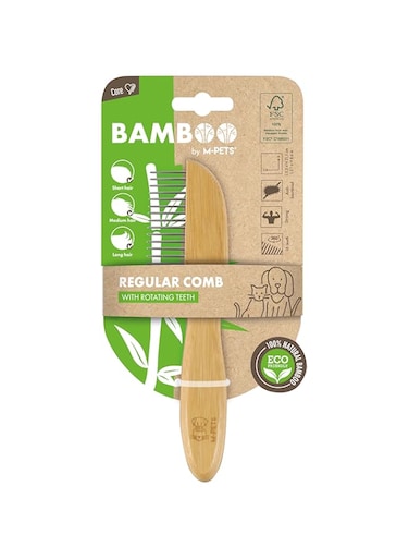 M-PETS Bamboo Regular Comb 16 teeth