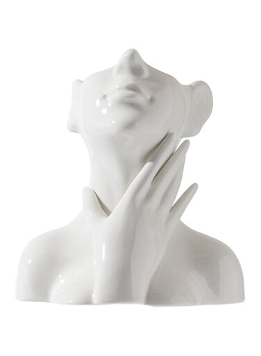 Beauenty Face Vase, Body Vase for Flower Arrangement Vase,Succulent Planter Living Room Home Decor, White Ceramic Vase for Modern Nordic (Style 1)