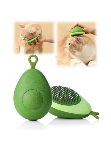 ELECDON Cat Brush Dog Brush for Grooming, Self Cleaning Cat Dog Slicker Brushes Cat Brushes for Grooming to Remove Loose Fur, Tangles &amp; Dirt, Great for Long and Short Haired Cats 1 Pcs