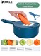 12-in-1 Manual Vegetable Chopper Multi-Attachment Set with Peeler and Washable Basket Mult-ifunction Food Cutter All-in-One Slicer Dicer for Efficient Kitchen Food Prep