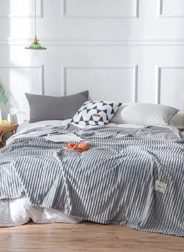 for Less Soft Blanket Fleece Grey 200x230cm