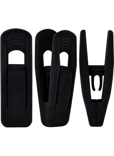 Tazweeq 60Pack Black Velvet Hanger Clips, Strong Velvet Hangers Clips, for Velvet Hangers, Pant Skirt Hanger Velvet Clips Fit, for Velvet Hangers