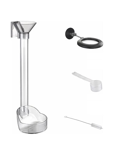 Aquarium Shrimp Feeding Dish Set, Fish Feeder Tube Kit with Feeding Ring,Clear Crystal Glass Shrimp Feeder Tube Tray,Cleaning Brush for Fish Tank