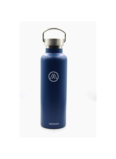 MEERAKE -Premium Water Flask -Double layered Insulated Stainless Steel Water Bottle-Standard Wide Mouth Bottle(1 L, Navy Blue)