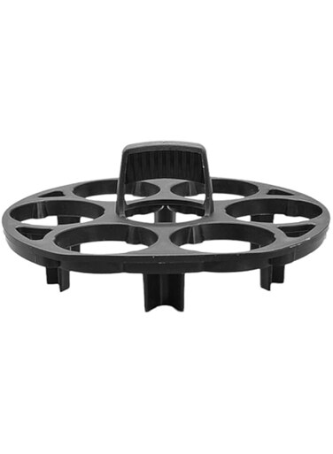 KASTWAVE Egg Cooker Rack for 7 Eggs, Heat-resistant BPA-free Plastic, Prevents Rolling, Easy Storage in Fridge, Compatible with Instant Pot, Black