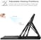 Muzz keyboard Case for iPad 11 Inch 2024(M4, 5th Generation), Built-in Pencil Holder, 9H Screen Protector, Magnetic Detachable Wireless Keyboard Cover for iPad Pro 11" 5th Gen (Arabic And English)
