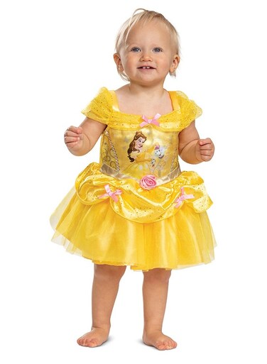 Party Centre Disney Beauty and the Beast Classic Newborn Belle Costume, 12-18 months