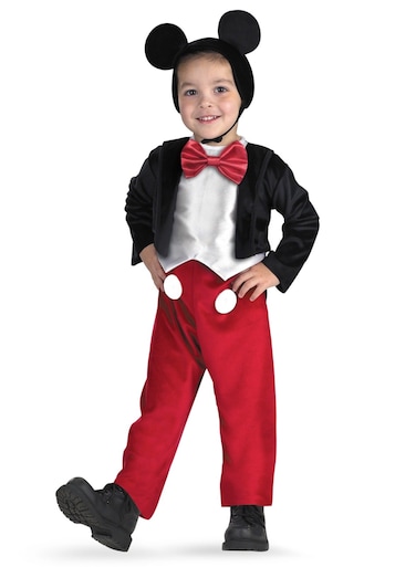 Party Centre Toddler Disney Mickey Mouse Deluxe Costume, Official Classic Character Outfit for Kids