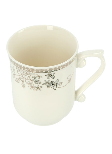 14oz Bone Wave Coffee Mug Multicolour White/Gold 400ml