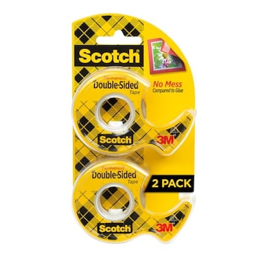 Scotch Double Sided Tape, Permanent Glue Alternative For Scrapbooking, Crafts, And Gift Wrapping, 1/2in. X 400in., 2 Dispensers