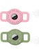 ZABEES 2 Pack Cat Collar Holder for Apple Air Tag, Cat Collar Holder Within 0.6 inch, for Airtag Dog Collar Holder Small, for Airtag Pet Collar Holder for Apple Airtag (Pink+green)