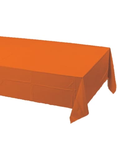 Creative Converting Paper Banquet Table Cover, Sunkissed Orange, One Size