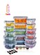 20PCS Food storage Containers with Lids, Plastic Leak-Proof BPA-Free Containers for Kitchen Organization, Meal Prep, Lunch Containers (Includes Labels &amp; Pen)