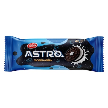Tiffany Astro Cookies and Cream Filled Sandwich Biscuits, 36g