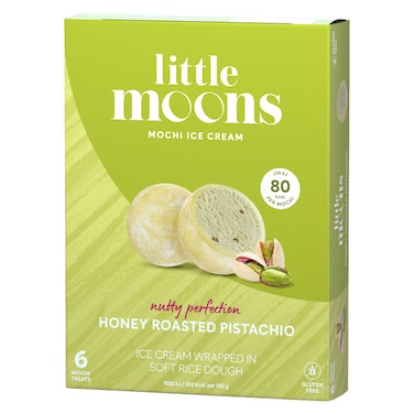 Little Moons Mochi Ice Cream with Nutty Perfection Honey Roasted Pistachio, 192g