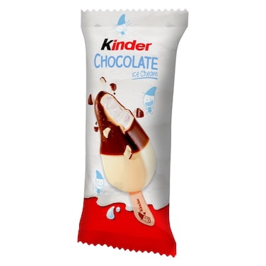 Kinder Chocolate Ice Cream, White &amp; Milk Chocolate Coating, 1 Stick, 90ml