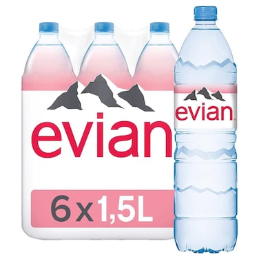 Evian Mineral Water 1.5L Pack of 6