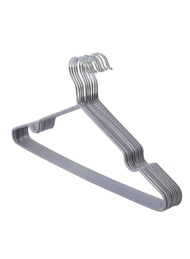 10-Piece Cloth Hanger Set Grey