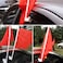 10 PCS 43cm Clip-type Car Window Plastic Flagpole, No Flag
