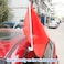 10 PCS 43cm Clip-type Car Window Plastic Flagpole, No Flag