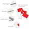10 PCS 43cm Clip-type Car Window Plastic Flagpole, No Flag