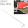 10 PCS 43cm Clip-type Car Window Plastic Flagpole, No Flag