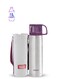 1 Litre Stainless Steel Water Bottle with Cup &acirc;&euro;&ldquo; Vacuum Insulated Flask Keeps Drinks Hot or Cold for 24 Hours, Leakproof Metal Flask for Travel, Gym &amp; Sports &acirc;&euro;&ldquo; Glassy 1000, Purple Purple