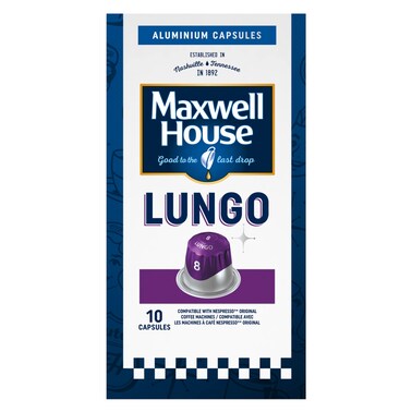 Maxwell House Lungo Intensity 8 Coffee Capsules 10 Capsules, 52g