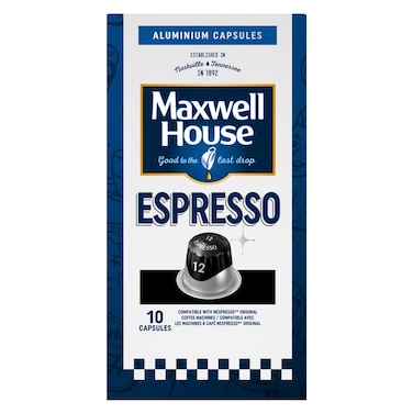 Maxwell House Espresso Intensity 12 Coffee Capsules 10 Capsules, 52g