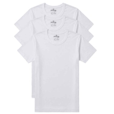 Men Cotton T-Shirt, White, HM-LPMT3-WH, S-XXL, Pack of 3