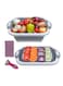 Collapsible Cutting Board tub, Space Saving Multifunctional Chopping Board, Fruit &amp; Vegetable Containers Basket, Washing Drain Basket for Camping, Picnic, Kitchen, bbq Grey &amp; White