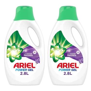 Ariel Core Plus Liquid Detergent Lavender Freshness 2.8L Pack of 2