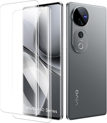 Vivo V40 Screen Protector, Vivo V40 Pro Tempered Glass [Full Adhesive][Full Coverage] [Bubble-Free] [Anti Scratch] HD Clear High Responsive Screen Protector for Vivo V40/Vivo V40 Pro UV Clear