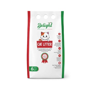Delight Ultra-Clumping Cat Litter Baby Powder 6L