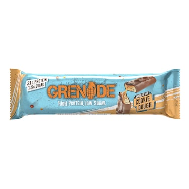 Grenade Low Sugar Chocolate Chip Cookie Dough Flavour Protein Bar, 60g