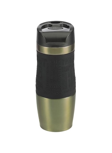 BERGNER NEON CLASSIC VACUUM TRAVEL MUG 360ML, STAINLESS STEEL, GREEN COLOR, BG37518GR