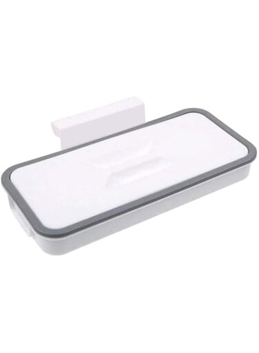 Dubai Gallery Hanging Trash Bag Holder White/Grey 17X5.5Centimeter