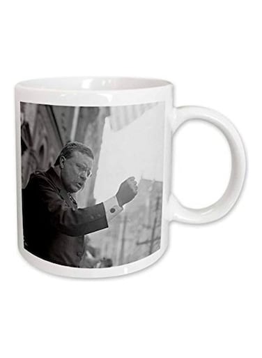 The Bull Moose Ceramic Mug White/Grey