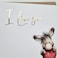 I Love you Donkey cardMetalllic gold text
