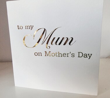 Elegant White and gold Mum Mother's day card