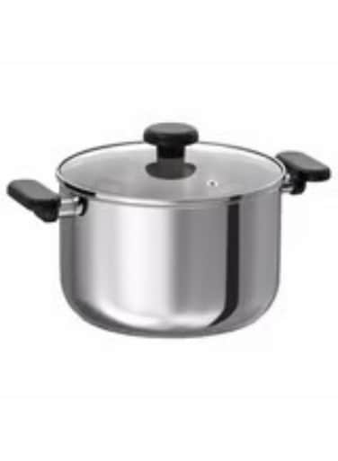 with lid clear glass stainless steel 5 l