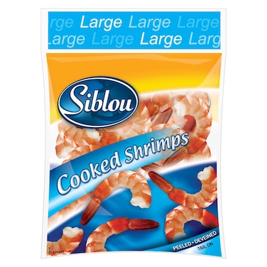 Siblou Large Cooked Shrimps, 400g