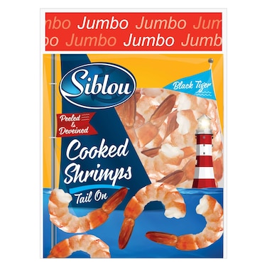Siblou Jumbo Cooked Shrimps, 400g