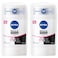 NIVEA Black &amp; White Invisible Antiperspirant Deodorant Stick for Women, Clear, 72H Active Protection, 50ml, Pack of 2