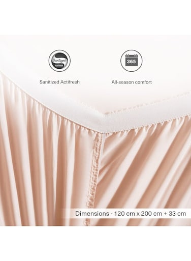 Home Elegance Fitted Sheet 120x200+33cm - Peach