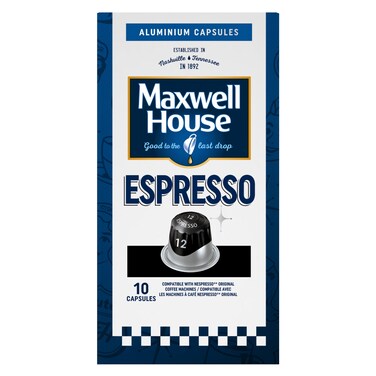 Maxwell House Espresso Intensity 12 Coffee Capsules 10 Capsules, 52g