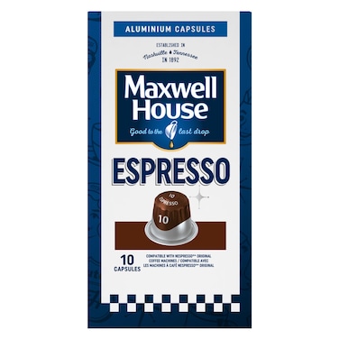 Maxwell House Espresso Intensity 10 Coffee Capsules 10 Capsules, 52g